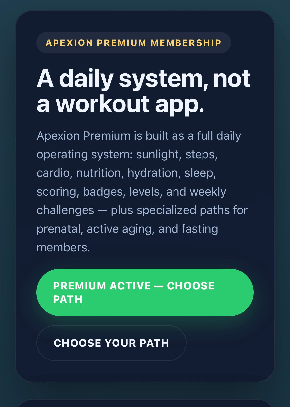 Apexion Premium Membership